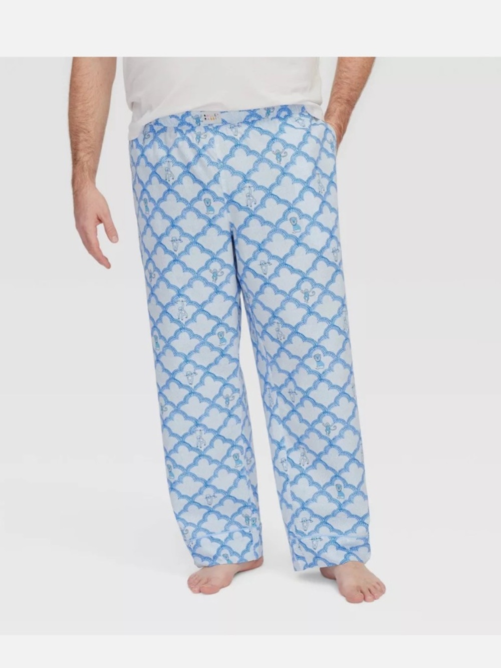 XL, XXL - Roller Rabbit x Target Light Blue geo trellis Men’s Pajama Pants